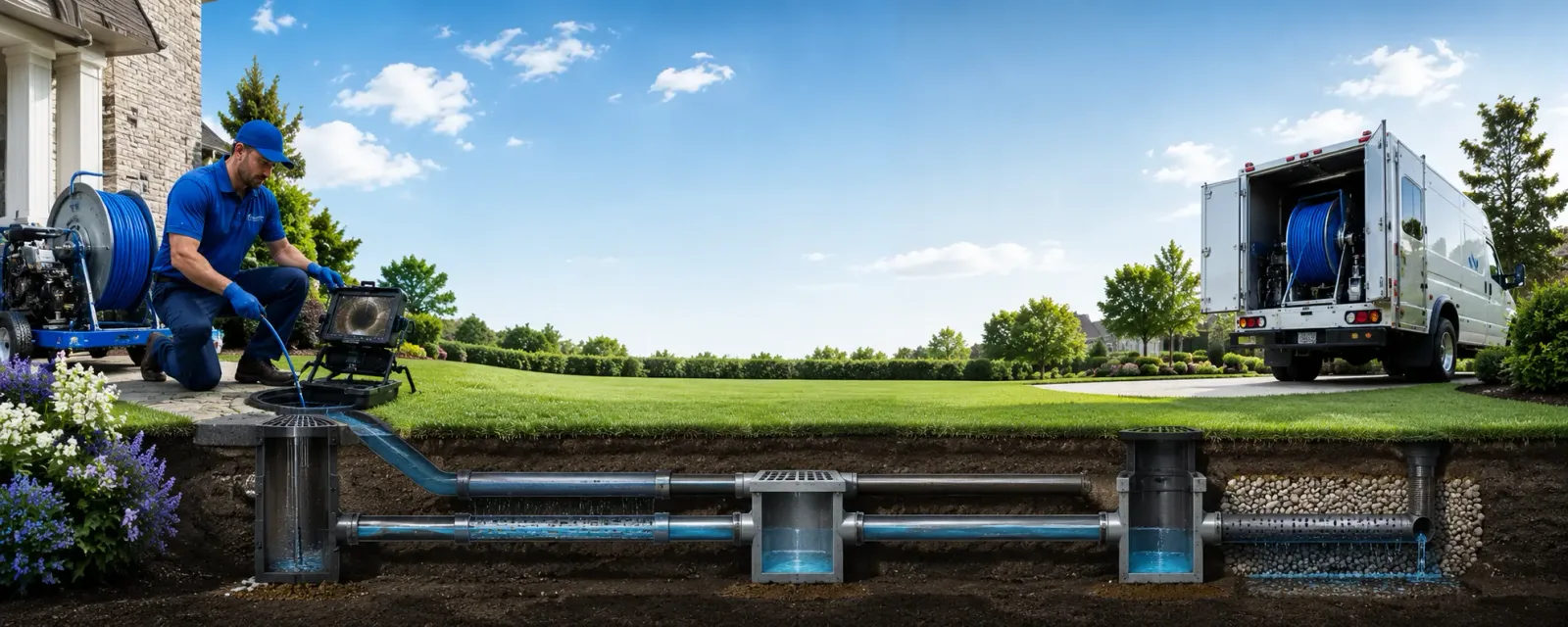 Outdoor drain cleaning information for Levant, ME